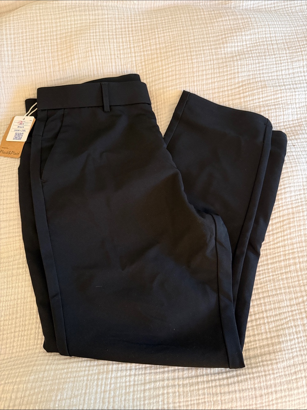 Men's Black Dress Pants - Tailored Everyday Trousers